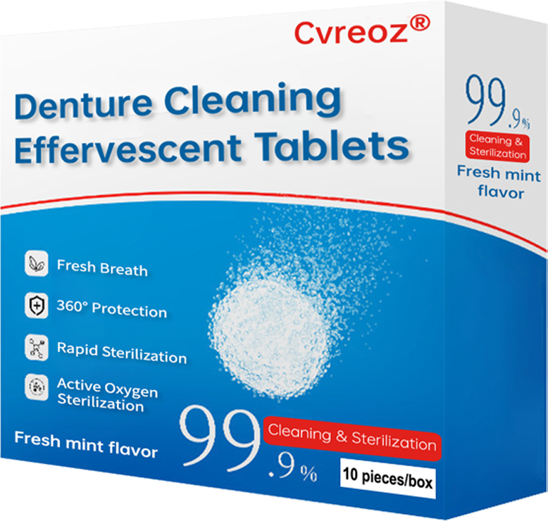 Cvreoz® Denture Cleaning Effervescent Tablets🦷