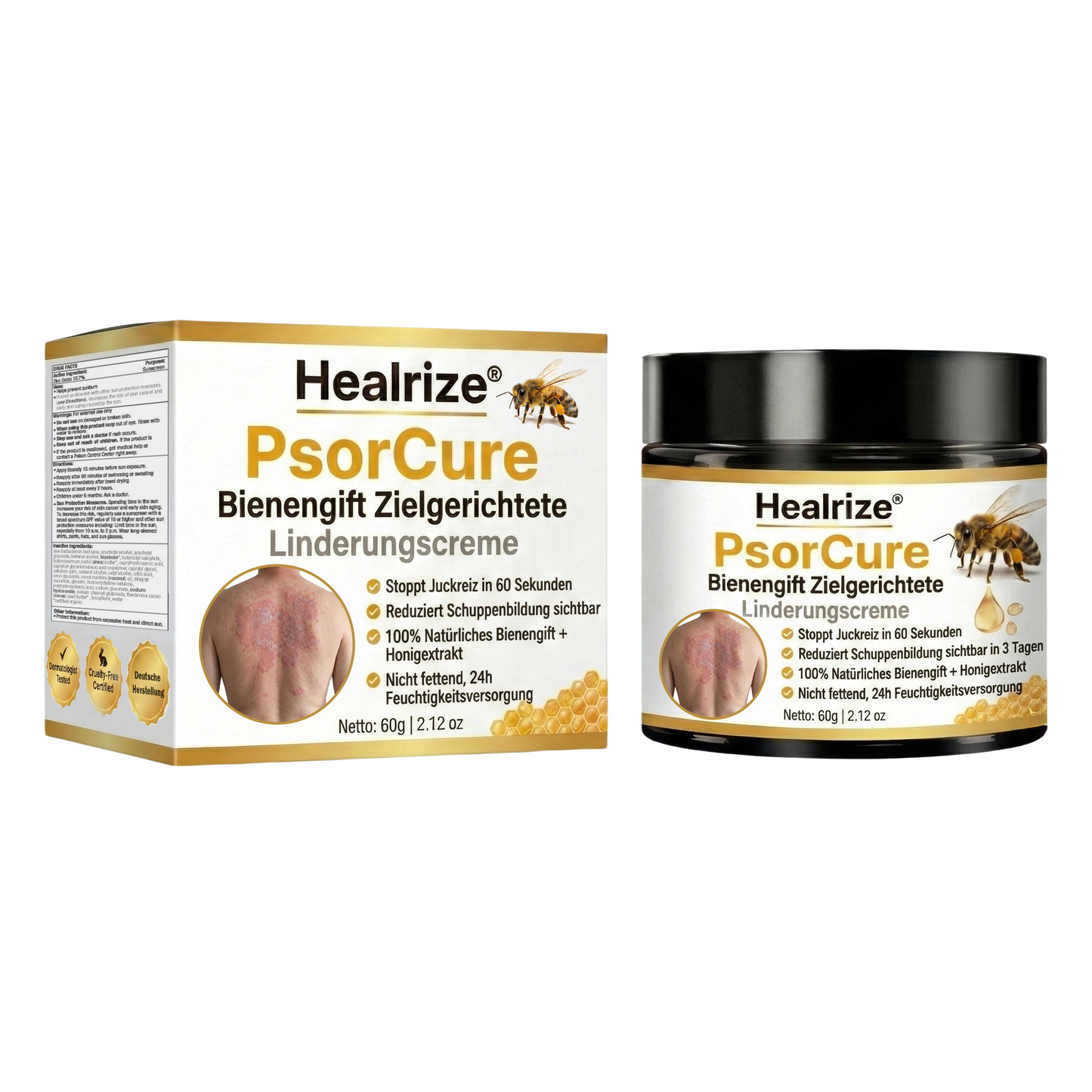 📅👨⚕️ 𝙈ä𝙧𝙯-𝘼𝙣𝙜𝙚𝙗𝙤𝙩 | Healrize® PsorCure Bienengift Zielgerichtete Linderungscreme💗