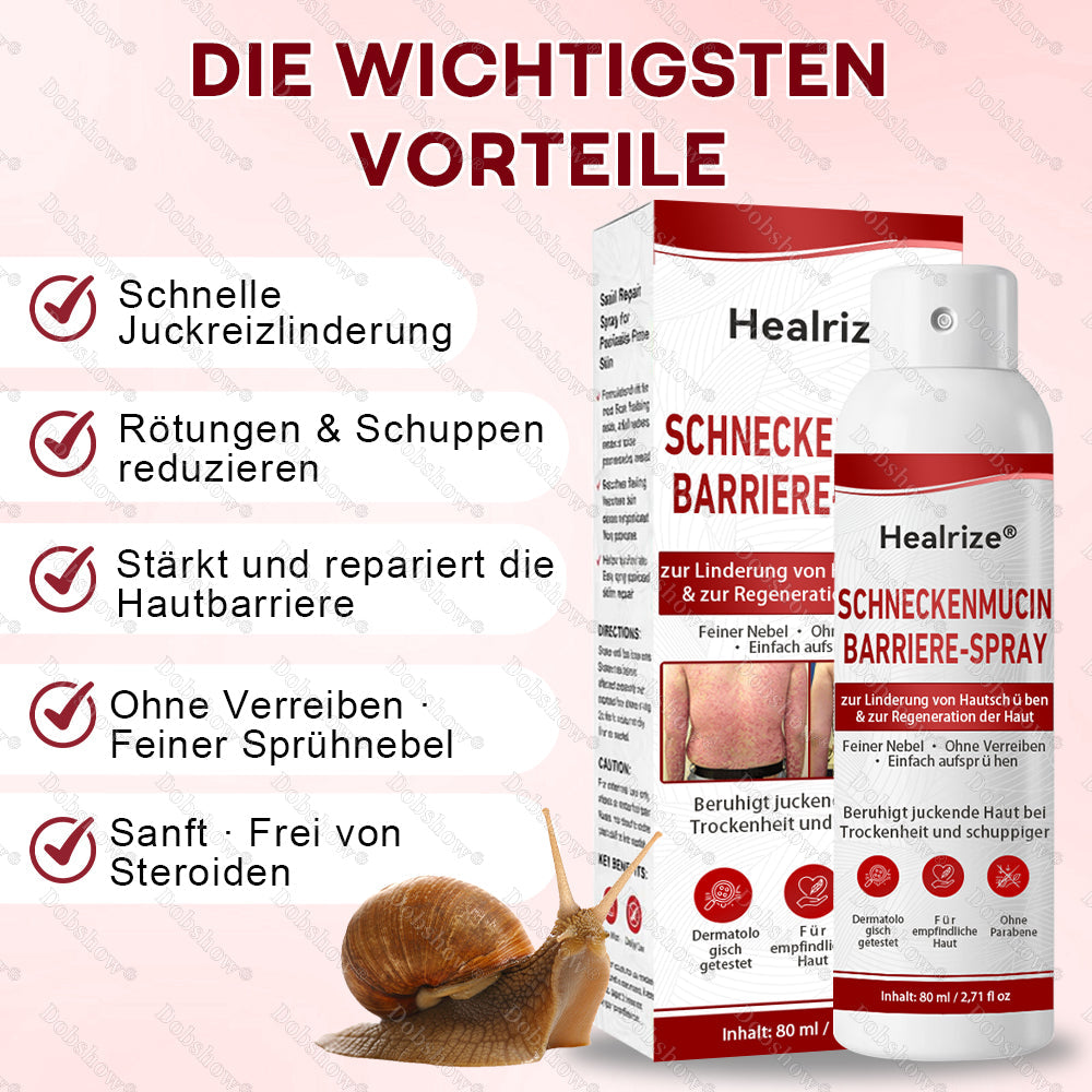 ⭐ Bestseller | Healrize® Schneckenmucin-Barriere-Spray zur Linderung von Hautschüben und zur Regeneration der Haut-𝘿𝙚𝙪𝙩𝙨𝙘𝙝𝙡𝙖𝙣𝙙𝙨 𝙉𝙧. 1 𝙨𝙥𝙧ü𝙝𝙗𝙖𝙧𝙚 𝘽𝙖𝙧𝙧𝙞𝙚𝙧𝙚-𝙋𝙛𝙡𝙚𝙜𝙚 𝙗𝙚𝙞 𝙋𝙨𝙤𝙧𝙞𝙖𝙨𝙞𝙨✨