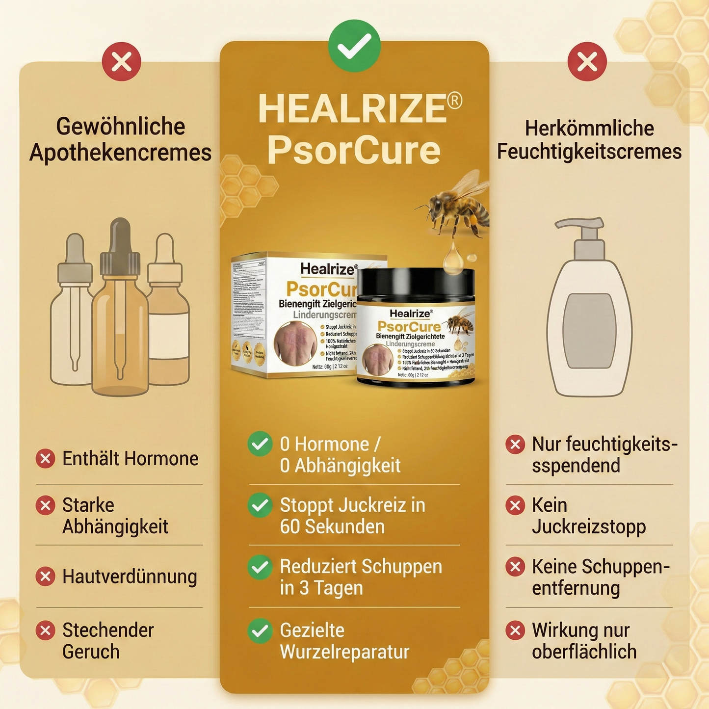 📅👨‍⚕️ 𝙈ä𝙧𝙯-𝘼𝙣𝙜𝙚𝙗𝙤𝙩 | Healrize® PsorCure Bienengift Zielgerichtete Linderungscreme💗