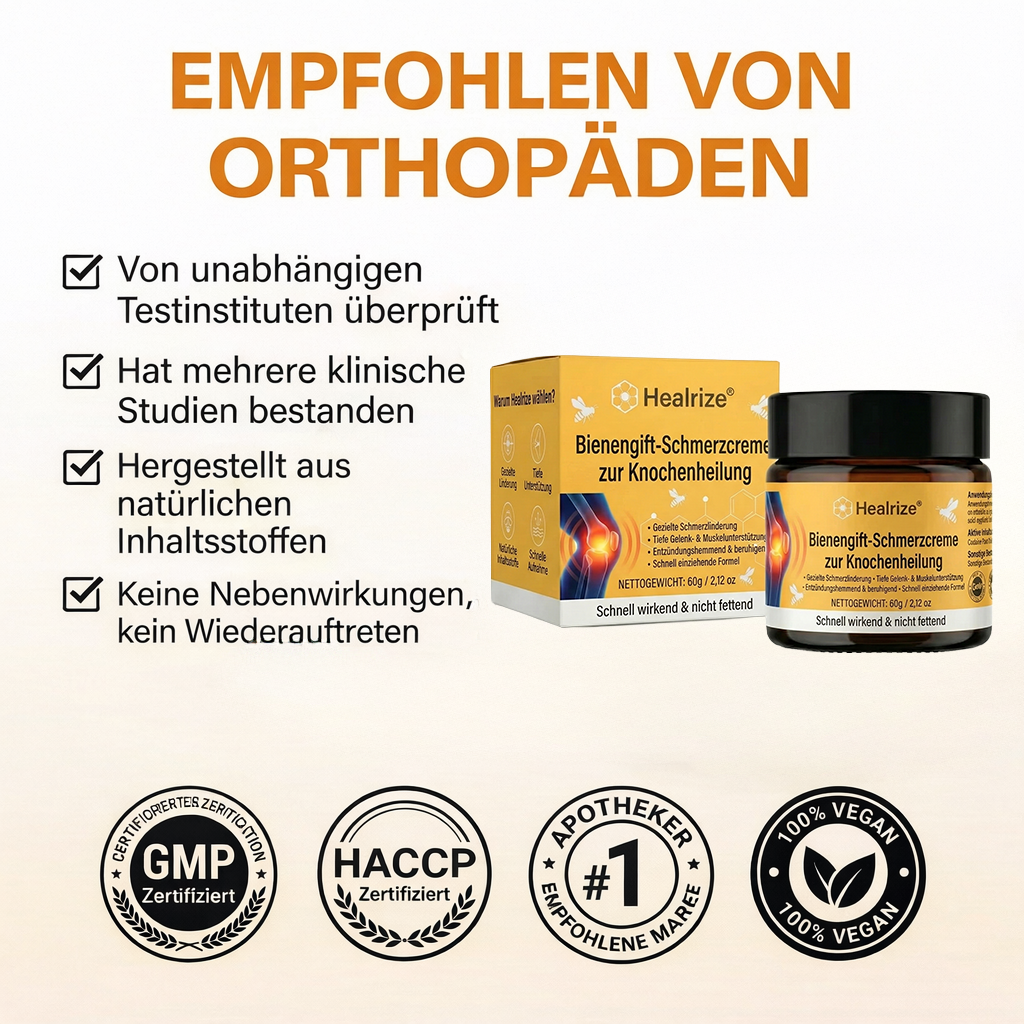 🐝Healrize® Bienengift-Creme – Chronische Gelenkschmerzen schnell beenden-Z
