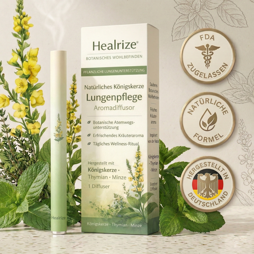 🍃Healrize® Natural Mullein Lung Support Aroma Diffuser – Deep Lung Cleanse Support