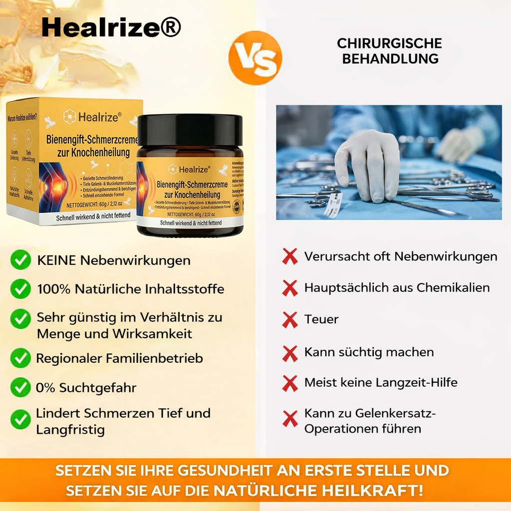 🐝Healrize® Bienengift-Creme – Chronische Gelenkschmerzen schnell beenden-Z