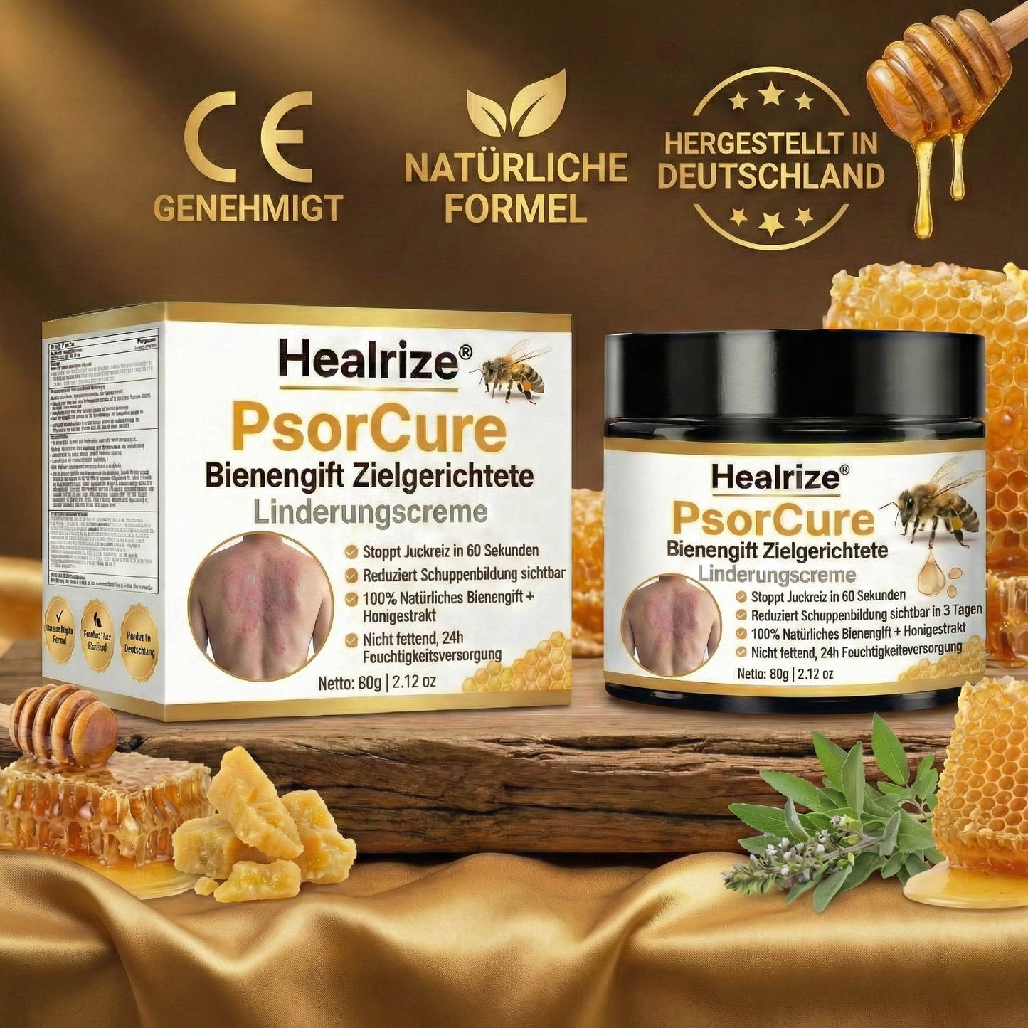 📅👨‍⚕️ 𝙈ä𝙧𝙯-𝘼𝙣𝙜𝙚𝙗𝙤𝙩 | Healrize® PsorCure Bienengift Zielgerichtete Linderungscreme💗