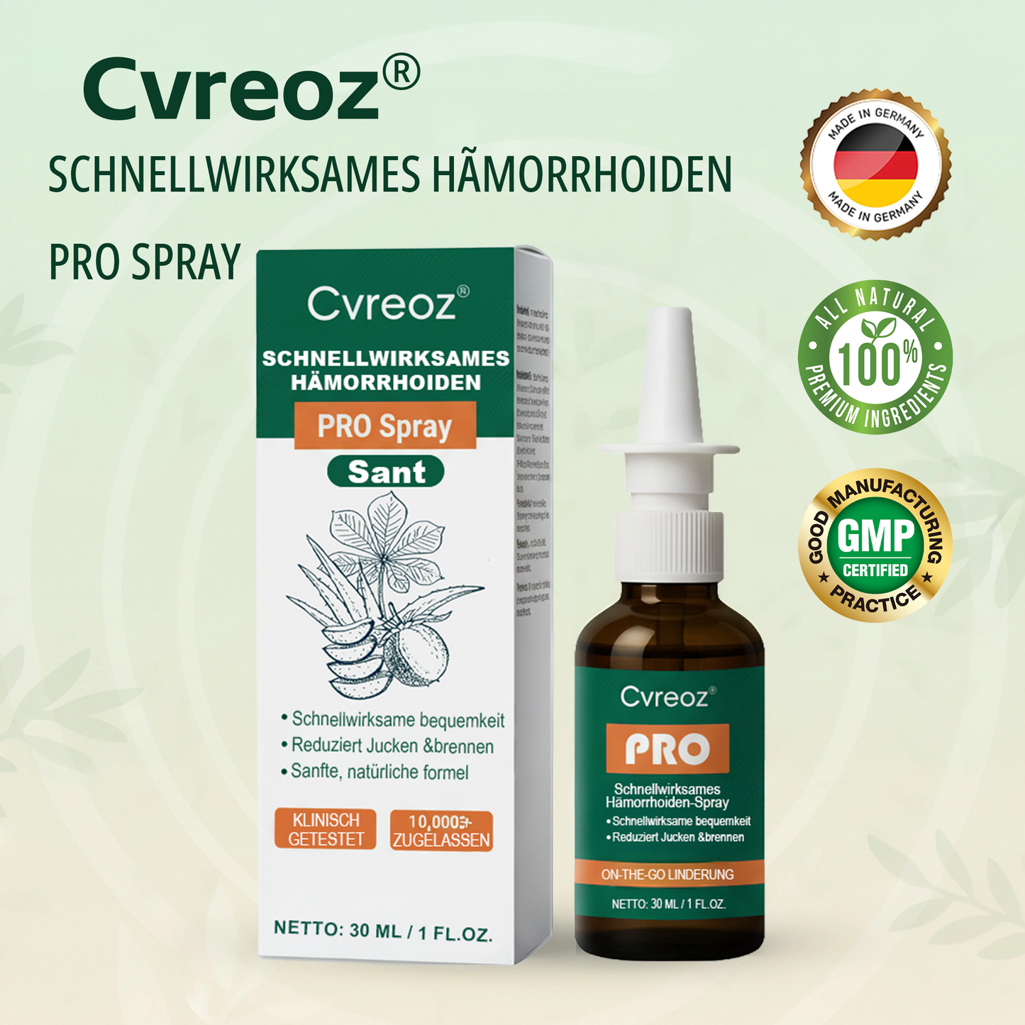 🎄Weihnachts-Sale |Cvreoz® SCHNELLWIRKSAMES HÄMORRHOIDEN-PRO SPRAY