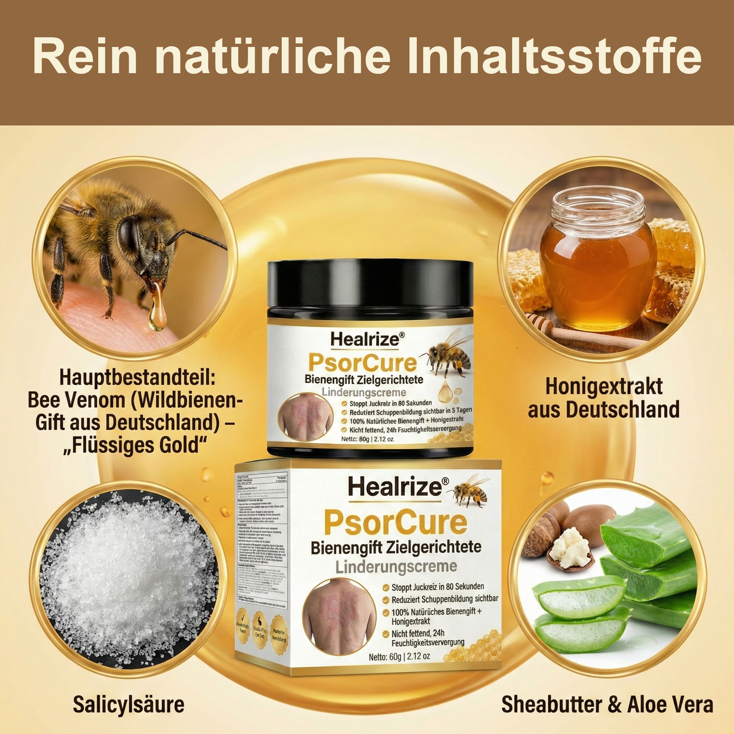 📅👨‍⚕️ 𝙈ä𝙧𝙯-𝘼𝙣𝙜𝙚𝙗𝙤𝙩 | Healrize® PsorCure Bienengift Zielgerichtete Linderungscreme💗