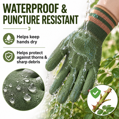 🍂Sfrcord® Heavy-Duty Waterproof Gardening & Work Gloves with Anti-Slip Rubber Grip