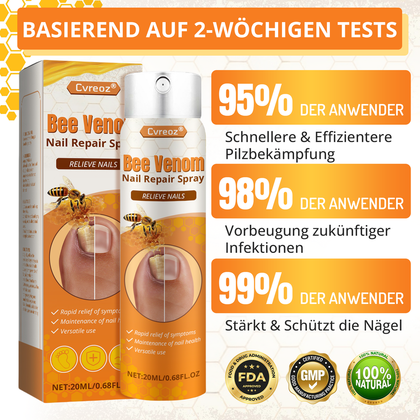 Cvreoz® Bienengift Nagel-Reparatur Spray