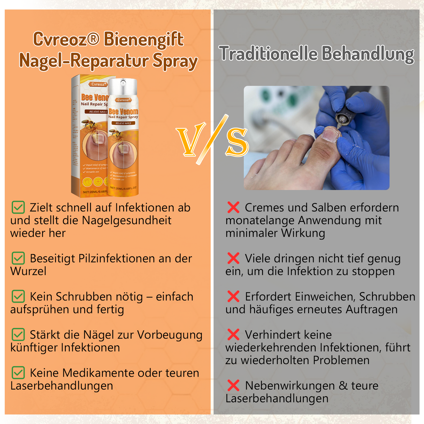 Cvreoz® Bienengift Nagel-Reparatur Spray