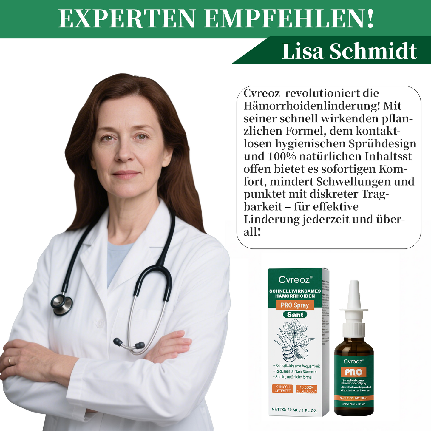 🎄Weihnachts-Sale |Cvreoz® SCHNELLWIRKSAMES HÄMORRHOIDEN-PRO SPRAY